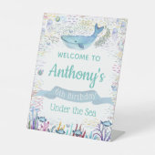 Signe De Table Sous la mer Tout âge Anniversaire Bienvenue (Recto)
