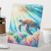 Signe De Table Sous la tortue de mer (In SItu)