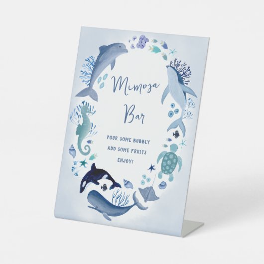 Signe De Table Sous le bar Sea Mimosa (Recto)