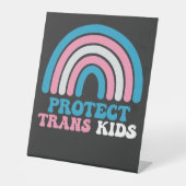 Signe De Table Soutien LGBT Pride Protéger les enfants trans (Recto)