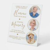 Signe De Table Souvenir 3 Photo Gold Heaven Mariage Memorial (Recto)