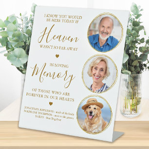Signe De Table Souvenir 3 Photo Gold Heaven Mariage Memorial