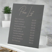 Signe De Table Spa à ongles manicuriste moderne Blush Pink Script