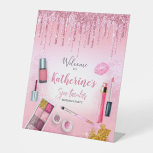 Signe De Table Spa Party Glam Girl Birthday Party Salon Board