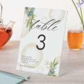Signe De Table Sphères dorées et numéro de table de mariage botan (In SItu)