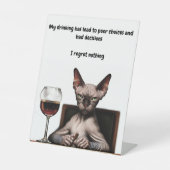 Signe De Table Sphynx buveur de vin (Recto)