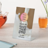 Signe De Table Splash au lait QR Menu Sign (In SItu)