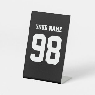 Signe De Table Sports Nom personnalisé Numéro Signal piédestal