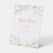 Signe De Table Spring Floral Wildflowers Party Sign (Recto)