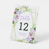 Signe De Table Spring Purple Flowers with Foliage (Recto)