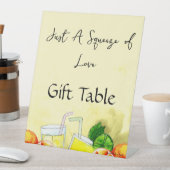 Signe De Table Squeeze of Love Lemonade Citron Citrus Bride Party (In SItu)