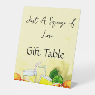 Signe De Table Squeeze of Love Lemonade Citron Citrus Bride Party