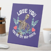 Signe De Table Squelette Drôle Saint Valentin Côtes Mate Humour G (In SItu)