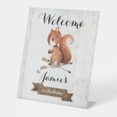 Signe De Table Squirrel de Woodland premier anniversaire (Recto)