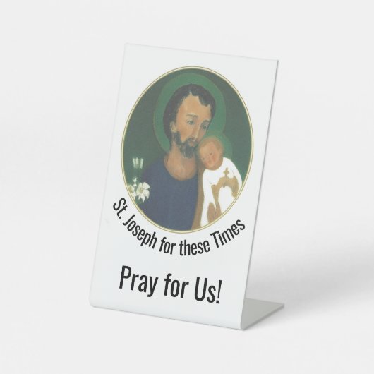 Signe De Table St Joseph pour ces Temps (Recto)