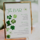 Signe De Table St. Patrick's Day Bridal Bar Menu Cocktail Drinks