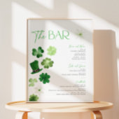 Signe De Table St. Patrick's Day Bridal Bar Menu Cocktail Drinks