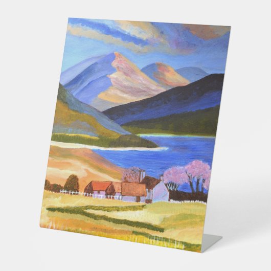 Signe De Table Stand de piédestal écossais (Recto)