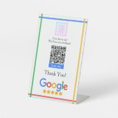Signe De Table Stand Google avec lien de code QR (Recto)