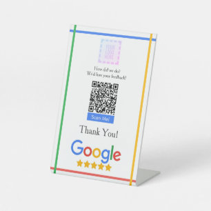 Signe De Table Stand Google avec lien de code QR