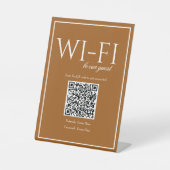 Signe de table standard simple Sienna Wi-Fi QR Cod (Recto)
