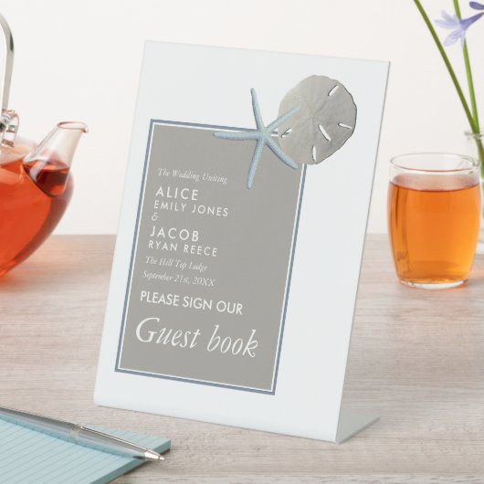 Signe De Table Starfish and Sand Dollar - Mariage plage (In SItu)