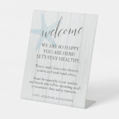 Signe De Table Starfish Beach Rustic Mariage sécurité des masques (Recto)