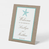 Signe De Table Starfish Turquoise Burlap Beach Wedding Collection (Recto)