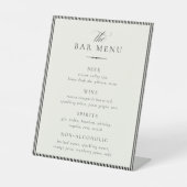 Signe De Table STATELY Wedding Bar Menu (Recto)