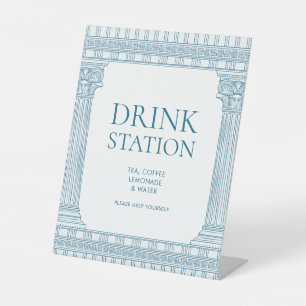 Signe De Table Station de boissons de fête à toga grecque avec te