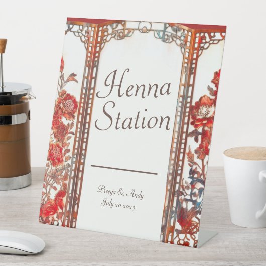 Signe De Table Station de henné indienne de Ruby (In SItu)