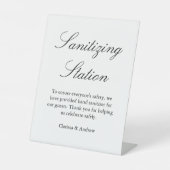 Signe De Table Station de nettoyage de script élégant (Recto)