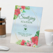 Signe De Table Station de nettoyage Tropical Floral Or géométriqu (In SItu)