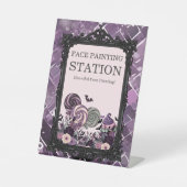 Signe De Table STATION DE PEINTURE DE VISAGE éffrayante mignonne  (Recto)