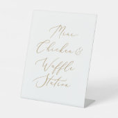 Signe De Table Station de poulet et gaufre Delicate Gold Mini (Recto)