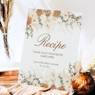 Signe De Table Station de recette florale en terre cuite aquarell