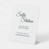 Signe De Table Station de Selfie de calligraphie noir et blanc si (Recto)