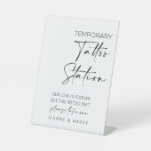 Signe De Table Station de tatouage temporaire Faveur de mariage (Recto)