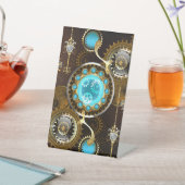 Signe De Table Steampunk Rusty Background (In SItu)