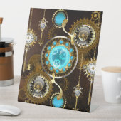 Signe De Table Steampunk Rusty Background (In SItu)