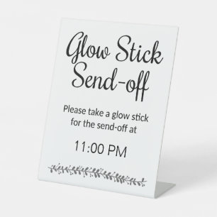 Signe De Table Stick Llow Envoyez Le Mariage De Réception Newlywe