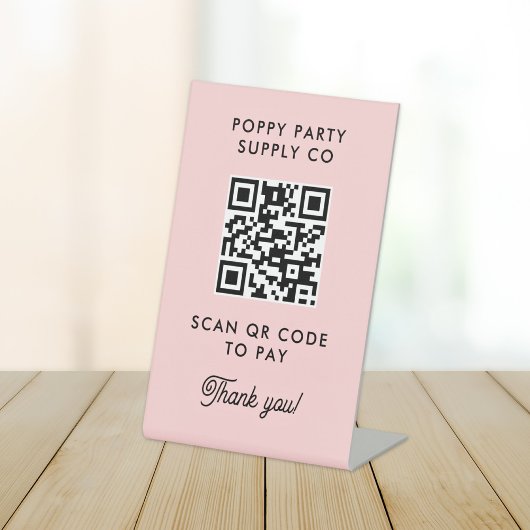 Signe De Table Sticker de magasin de code QR personnalisé