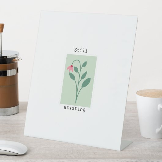 Signe De Table Still Existing Minimalist Flower Stamp Design (In SItu)