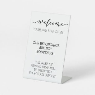 Signe De Table STR Location de courte durée