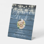 Signe De Table String Lights Blue Wood Pet Signature Boisson (Recto)