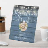 Signe De Table String Lights Blue Wood Pet Signature Boisson (In SItu)