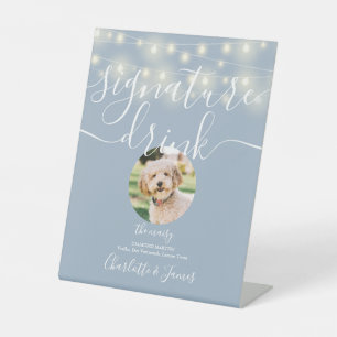 Signe De Table String Lights Dusty Blue Pet Signature Boisson