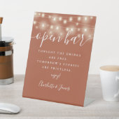 Signe De Table String Lights Terracotta Signature Script Open Bar (In SItu)