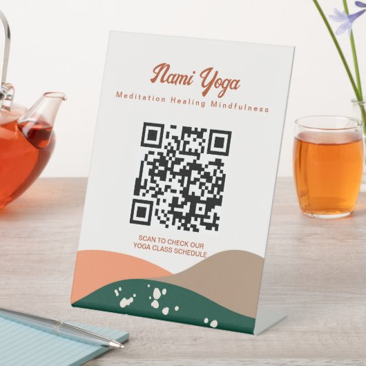 Signe De Table Studio Abstrait moderne Terra Cotta Yoga (In SItu)