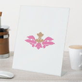 Signe De Table Style Décor, Rose Chaud, Laiton Antique (In SItu)